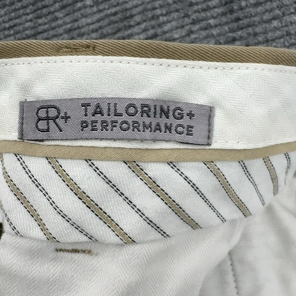 Banana Republic Fulton Chino Pants Mens 33x34 Khaki Cotton Performance Casual